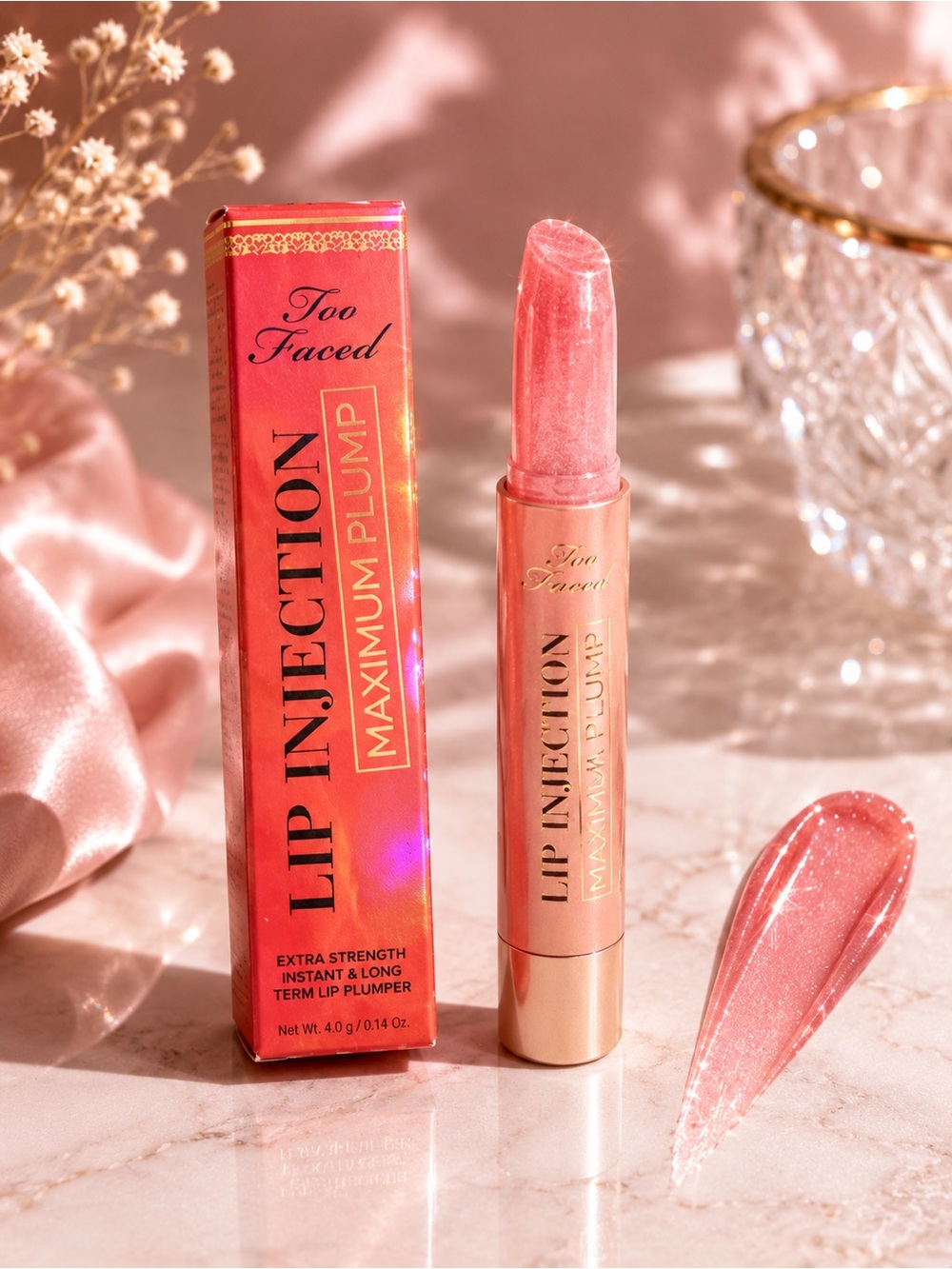 Too Faced Lip Injection Maximum Plump Lip Gloss Stick - Shimmer Pink